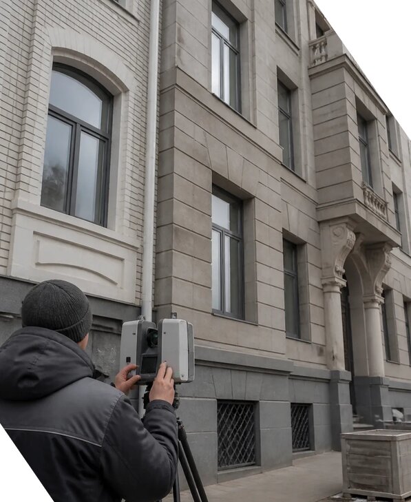 Лазерное сканирование фасадов зданий для обследования в Шатуре